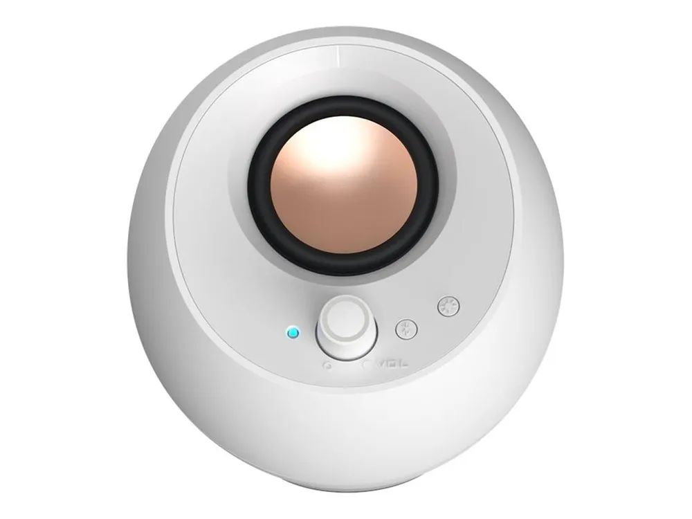 Creative Labs Creative Pebble Pro - Lautsprecher - für PC - 2.0-Kanal - kabellos - Bluetooth - USB - 30 Watt (Gesamt) weiß