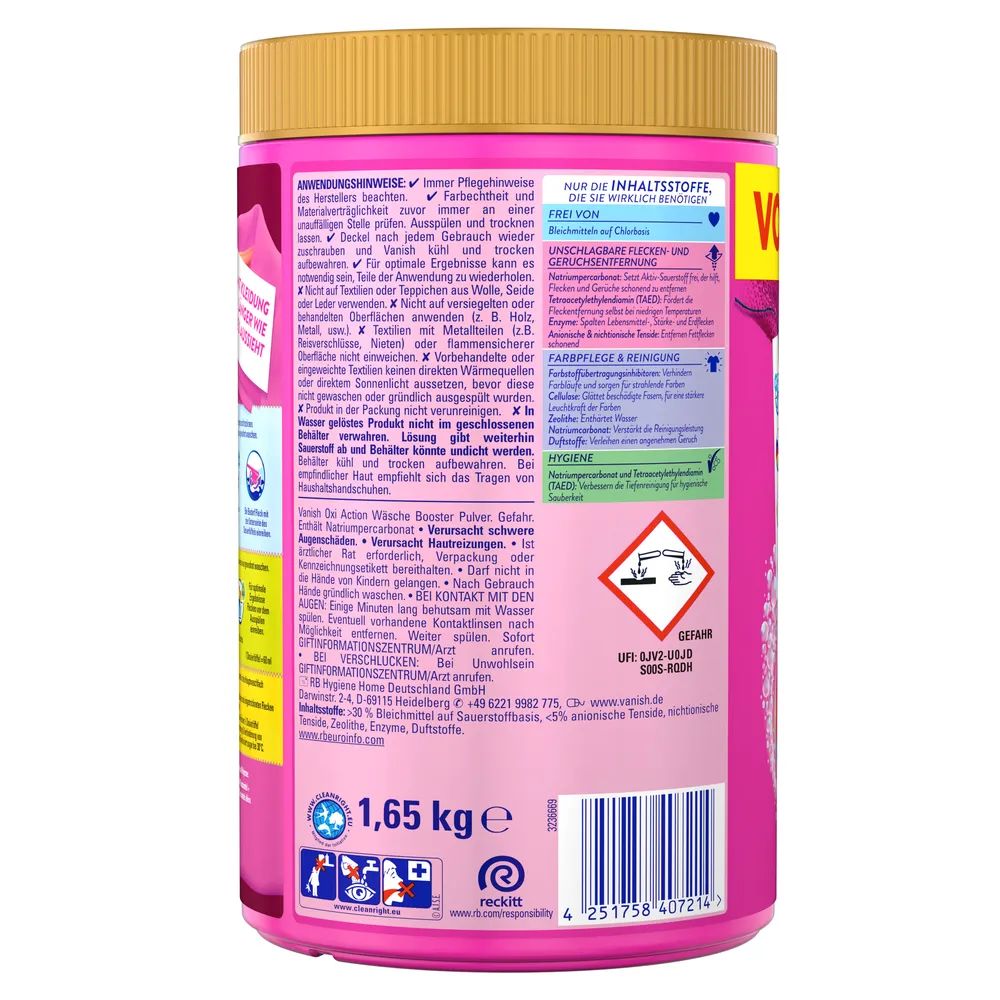 Vanish Gold Pulver Pink 1650g        