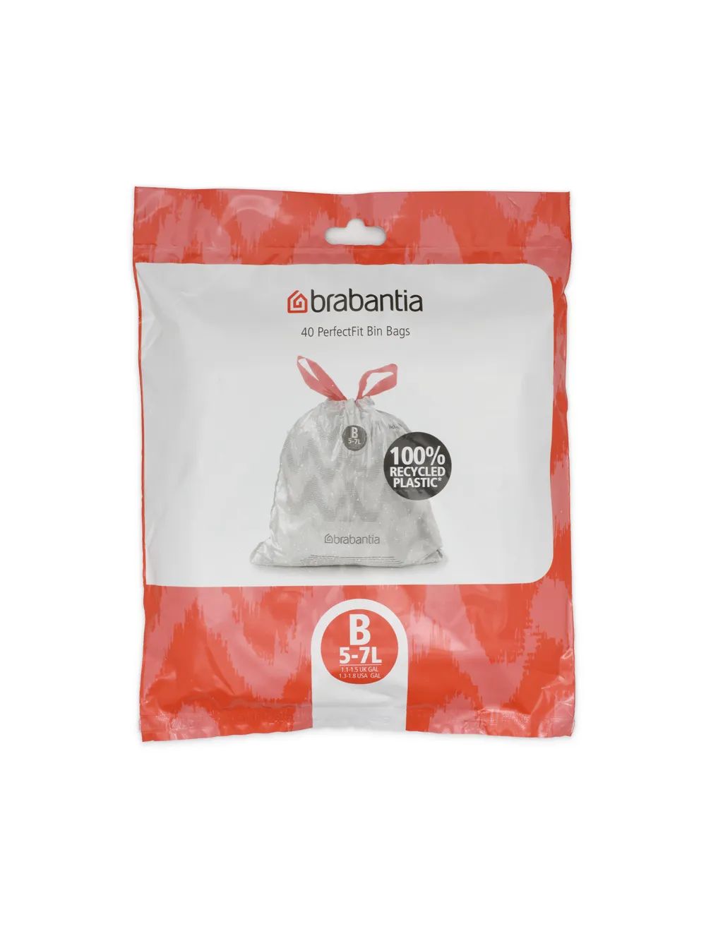 Brabantia PerfectFit Müllbeutel B 5-7L, 40/Rolle - White