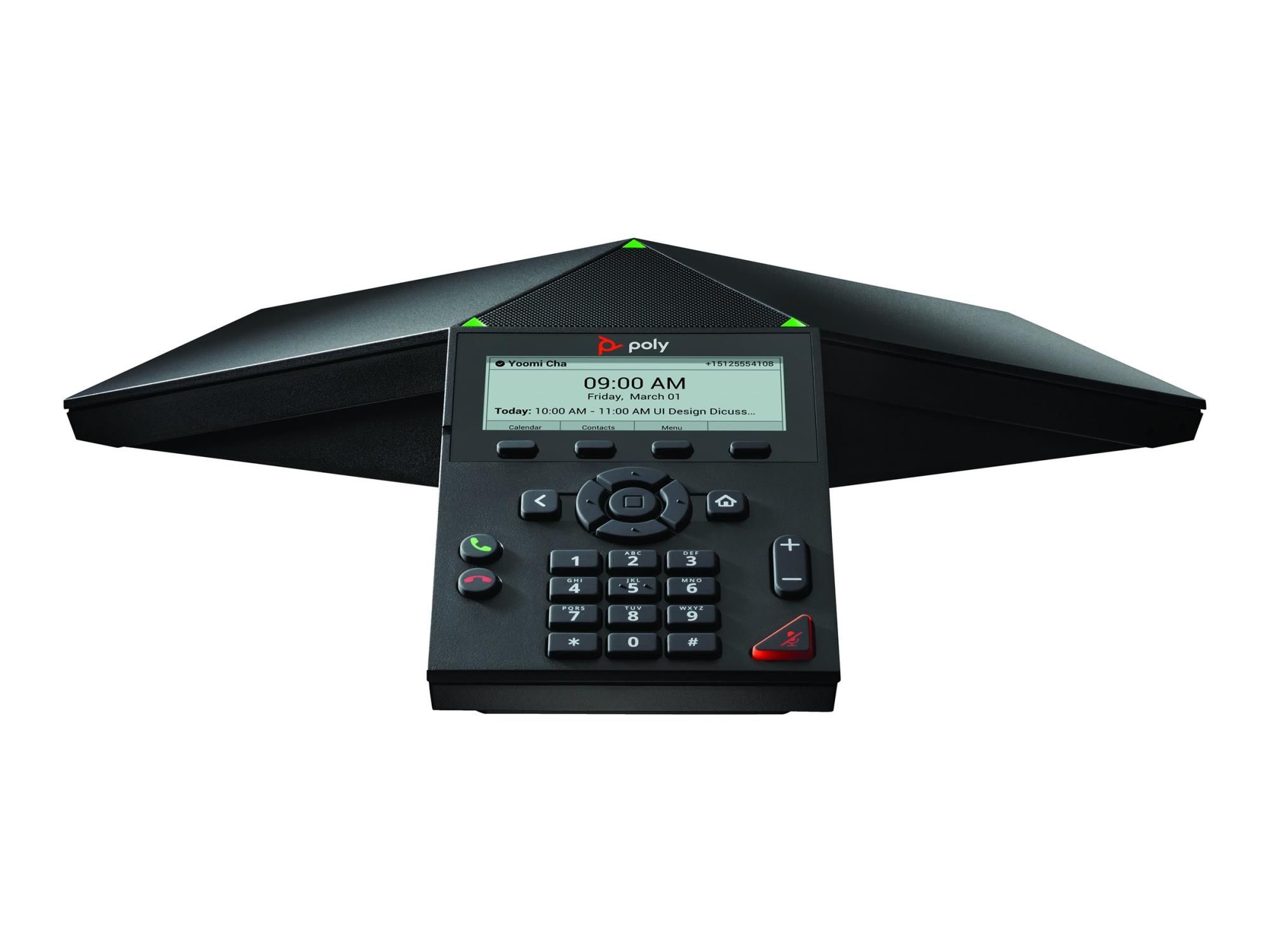 Poly Trio 8300 - VoIP-Konferenztelefon - mit Bluetooth-Schnittstelle mit Rufnummernanzeige/Anklopffunktion - IEEE 802.11a/b/g/n (Wi-Fi)