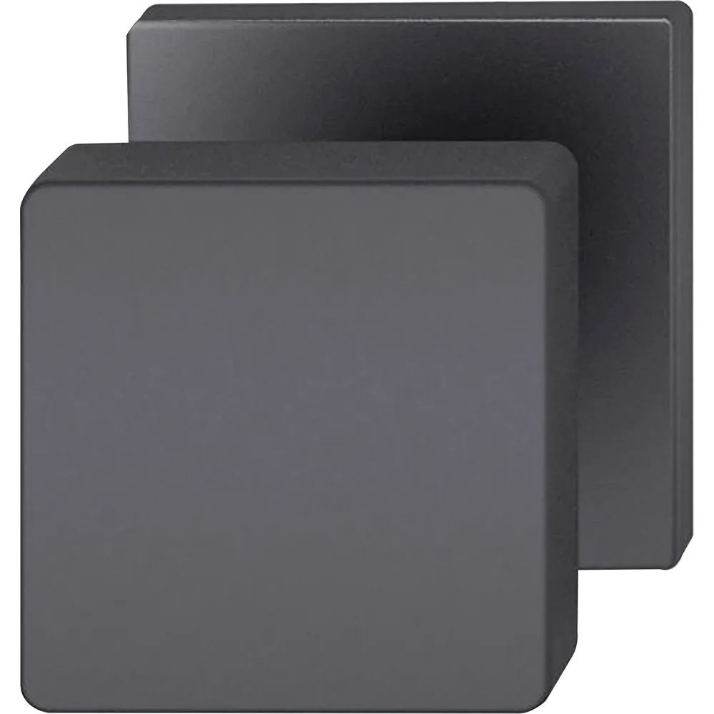FSB Türknopf 23 0811 03500, 50 x 50 mm, Aluminium schwarz matt