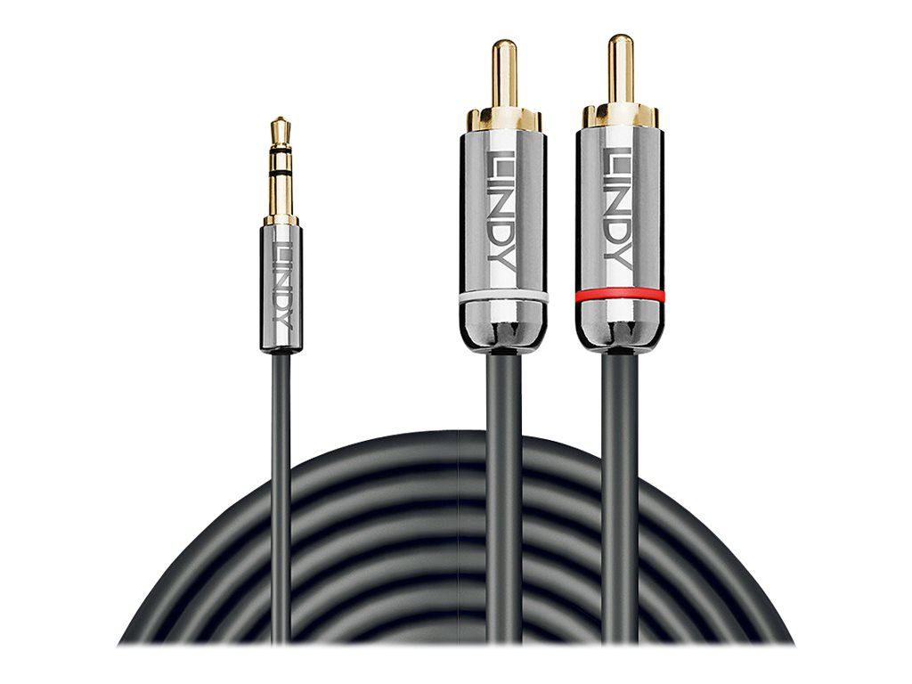 Lindy Cromo Line - Audio-Adapter - RCA x 2 männlich zu mini-phone stereo 3.5 mm männlich