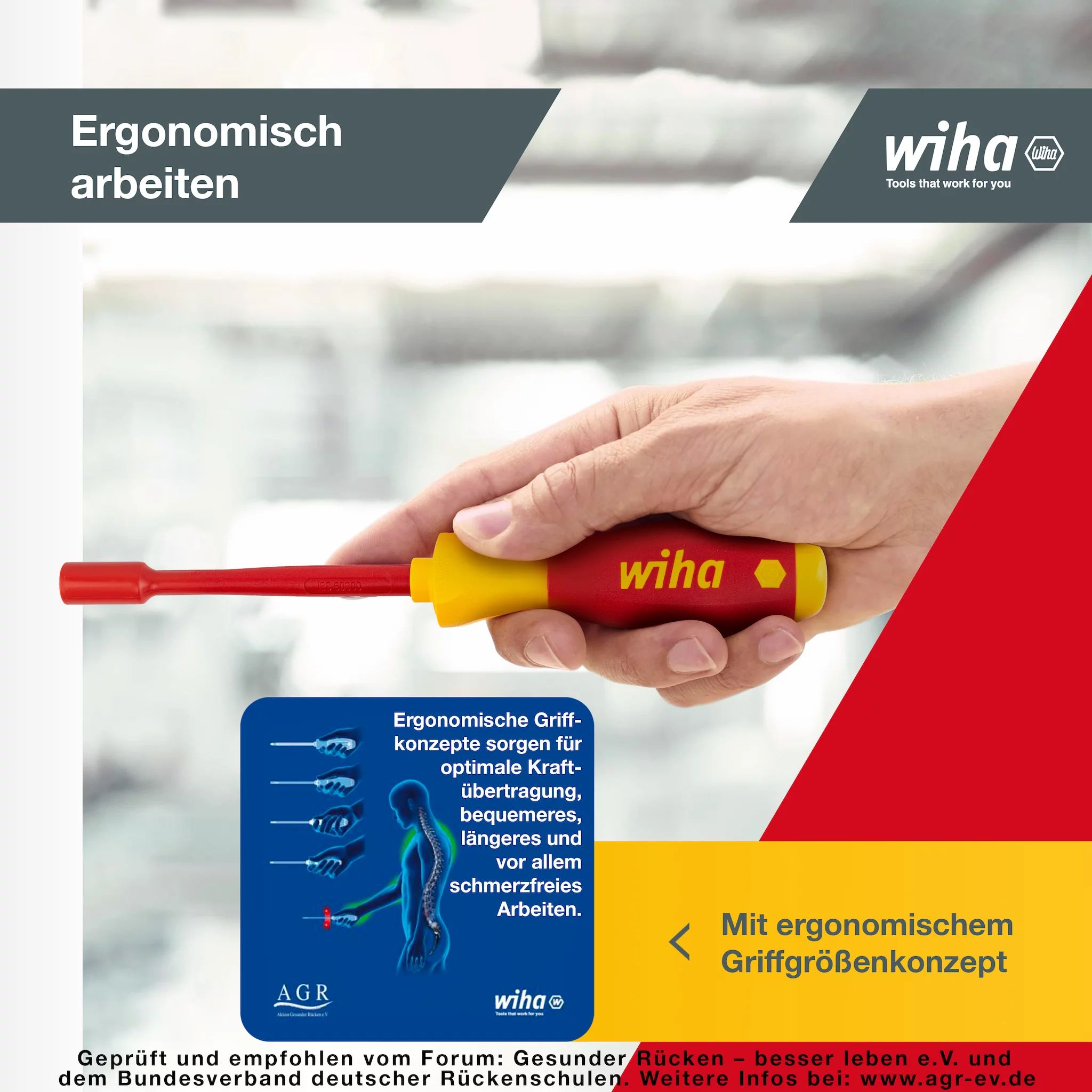 Wiha Schraubendreher Set SoftFinish® electric Sechskant-Steckschlüssel, 5-tlg.