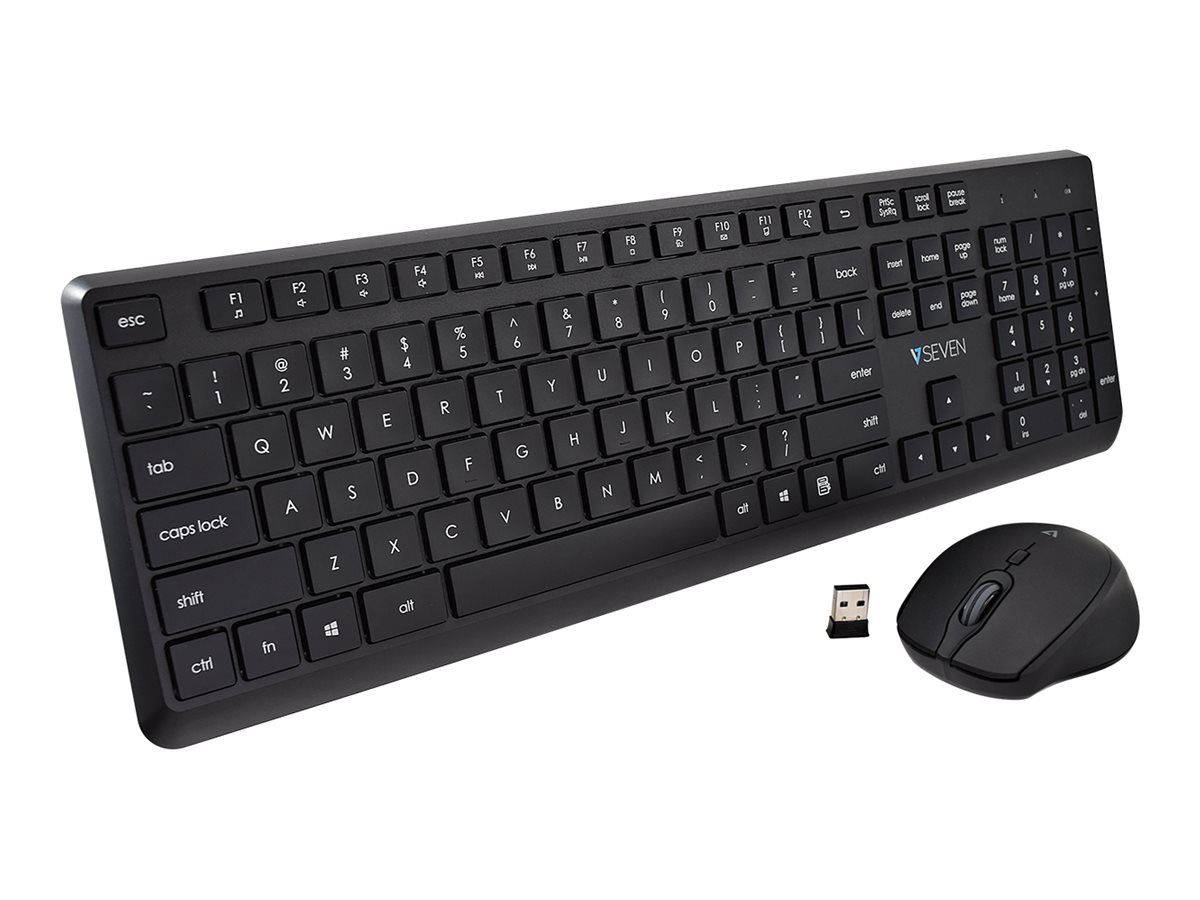 V7 CKW350US - Tastatur-und-Maus-Set - 100%