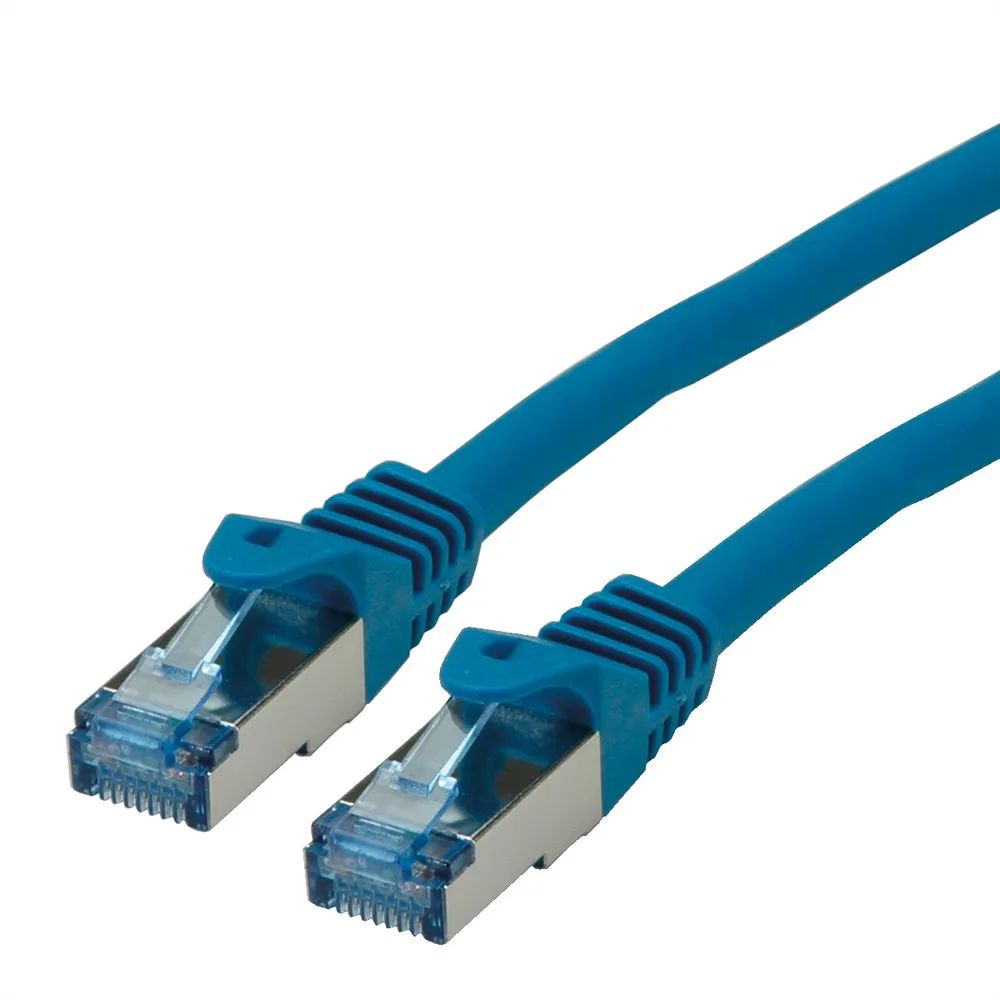 ROLINE Patchkabel Cat.6A S/FTP (PiMF), Component Level, LSOH, blau, 1 m