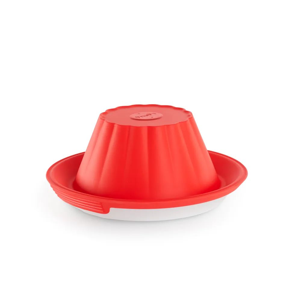 Lékué Puddingform mit Servierteller - Red