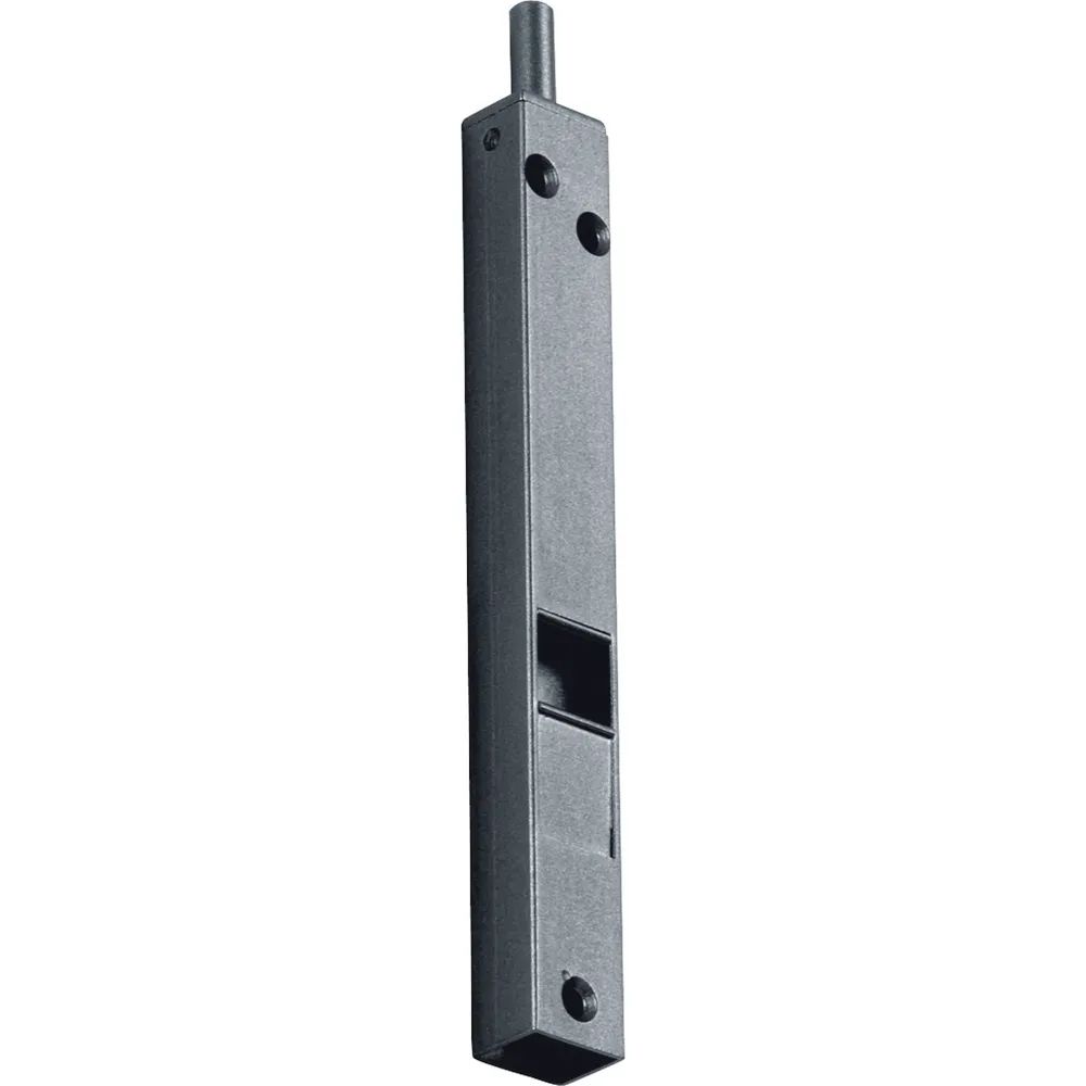 Strenger Kantenriegel U-Gehäuse mit Griffschieber eckig, 100 x 14 x 11 mm, vernickelt