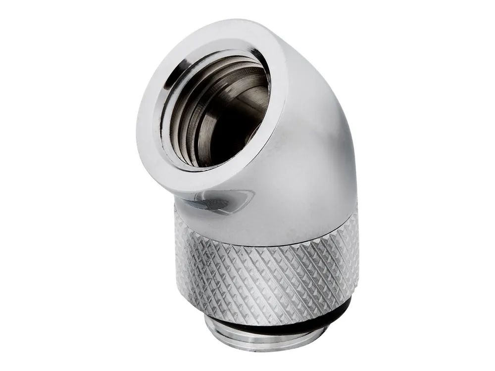 Corsair Hydro X Series 45° Rotary Adapter - Flüssigkühlsystemarmatur - Chrom (Packung mit 2)