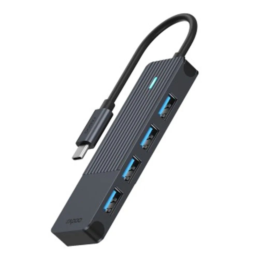 USB-C Hub "UCH-4001", USB-C auf USB-A, Grau