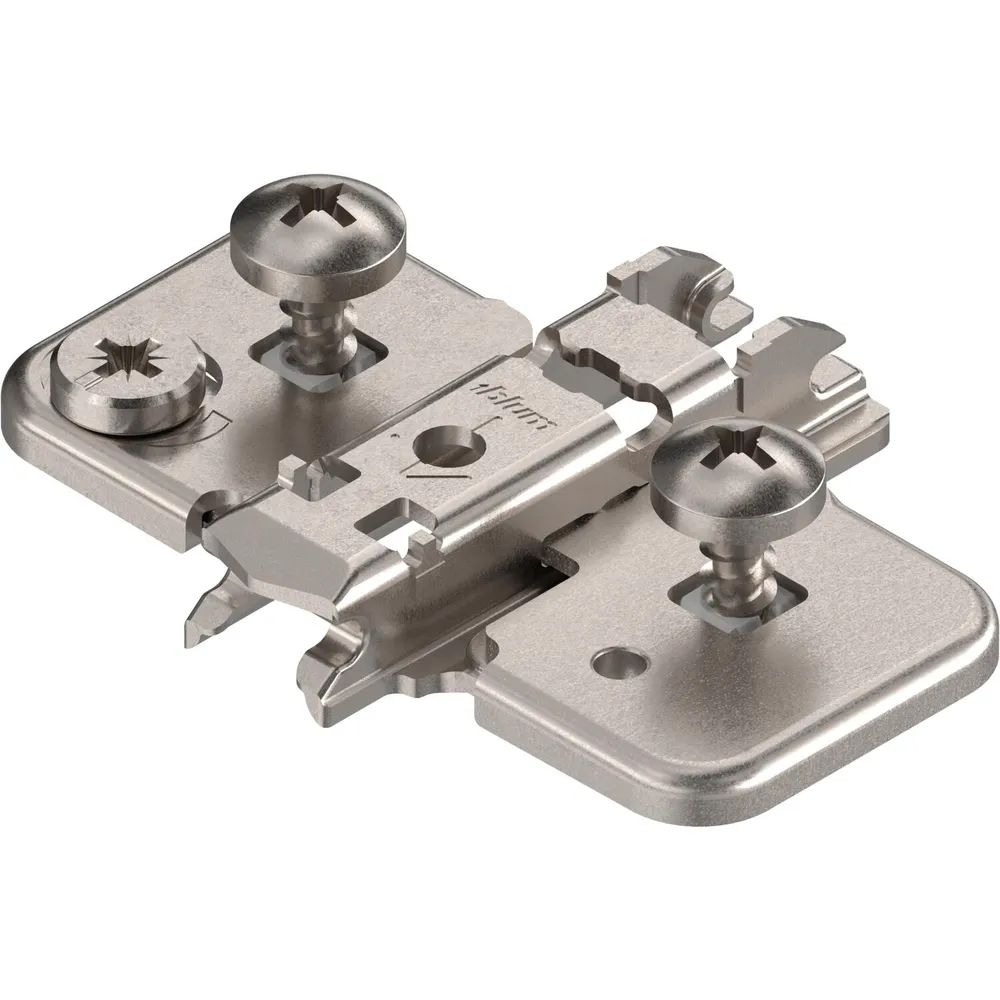 BLUM CLIP Exzenter Kreuzmontageplatte, Zwillingsanschlag, Stahl, EXPANDO, D: 0mm
