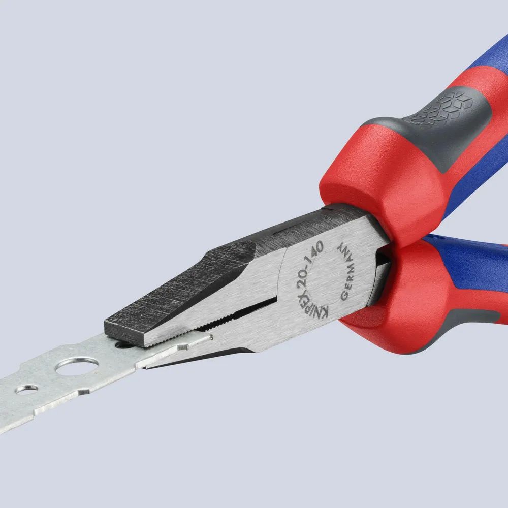 KNIPEX Flachzange mit Comfort-Griffen schwarz atramentiert 140 mm