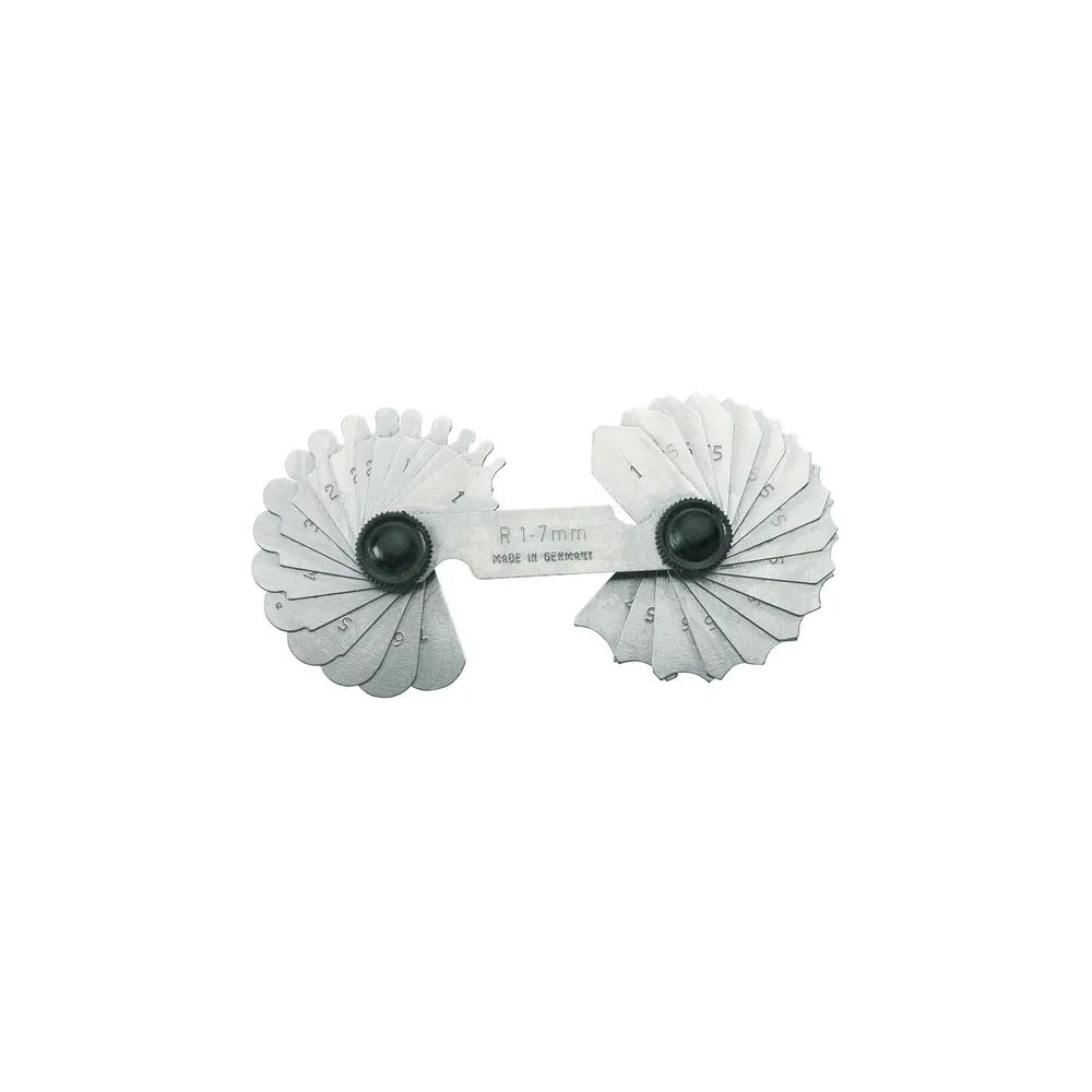 Dönges GmbH & Co.KG  Radienschablone 15.5-25 mm 15 Blatt zum Messen von Innen- und Außenradien