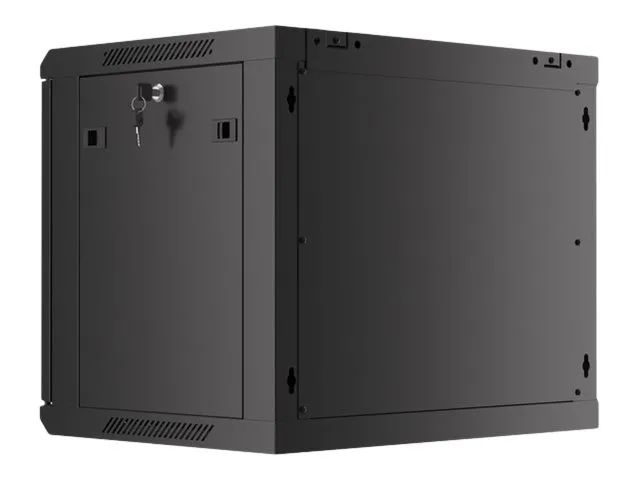 Lanberg WF01 64/66 V2 Series - Schrank Netzwerkschrank - geeignet für Wandmontage - Schwarz, RAL 9004 - 9U - 48.3 cm (19")