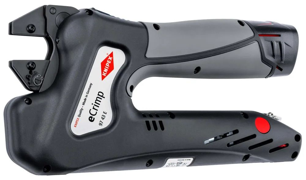 KNIPEX eCrimp Elektromechanische Crimp-Systemzange für auswechselbare Crimpeinsätze 270 mm