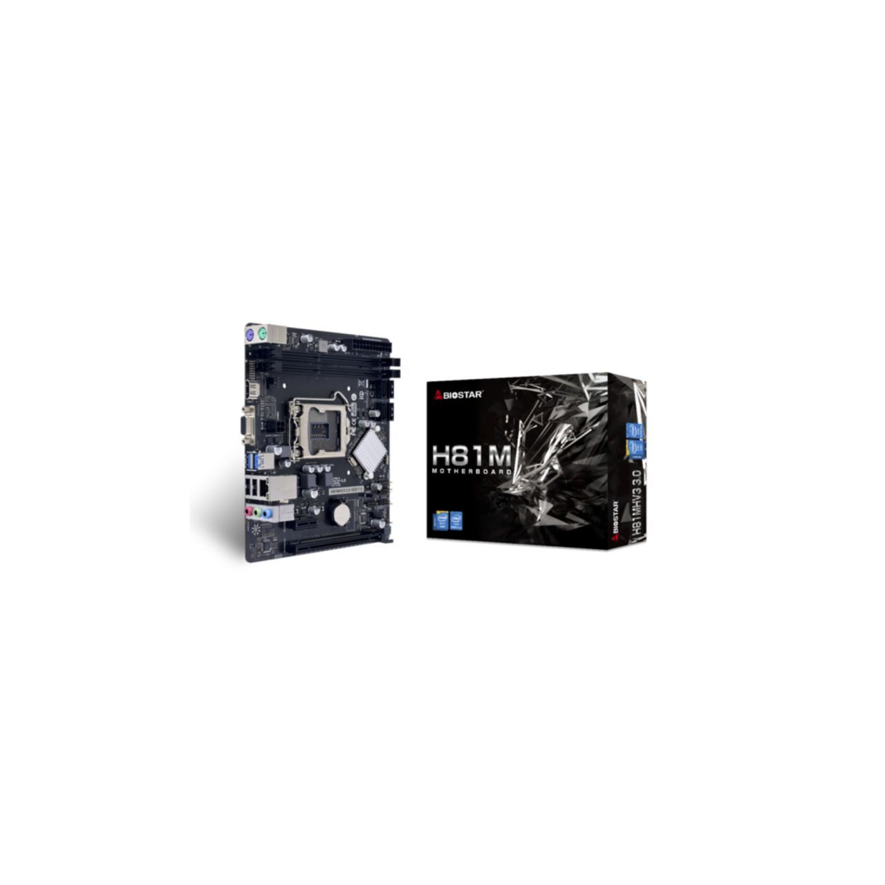 Biostar H81MHV3 3.0 - Motherboard - micro ATX - LGA1150-Sockel - H81 Chipsatz - USB 3.2 Gen 1 - Gigabit LAN - Onboard-Grafik (CPU erforderlich)