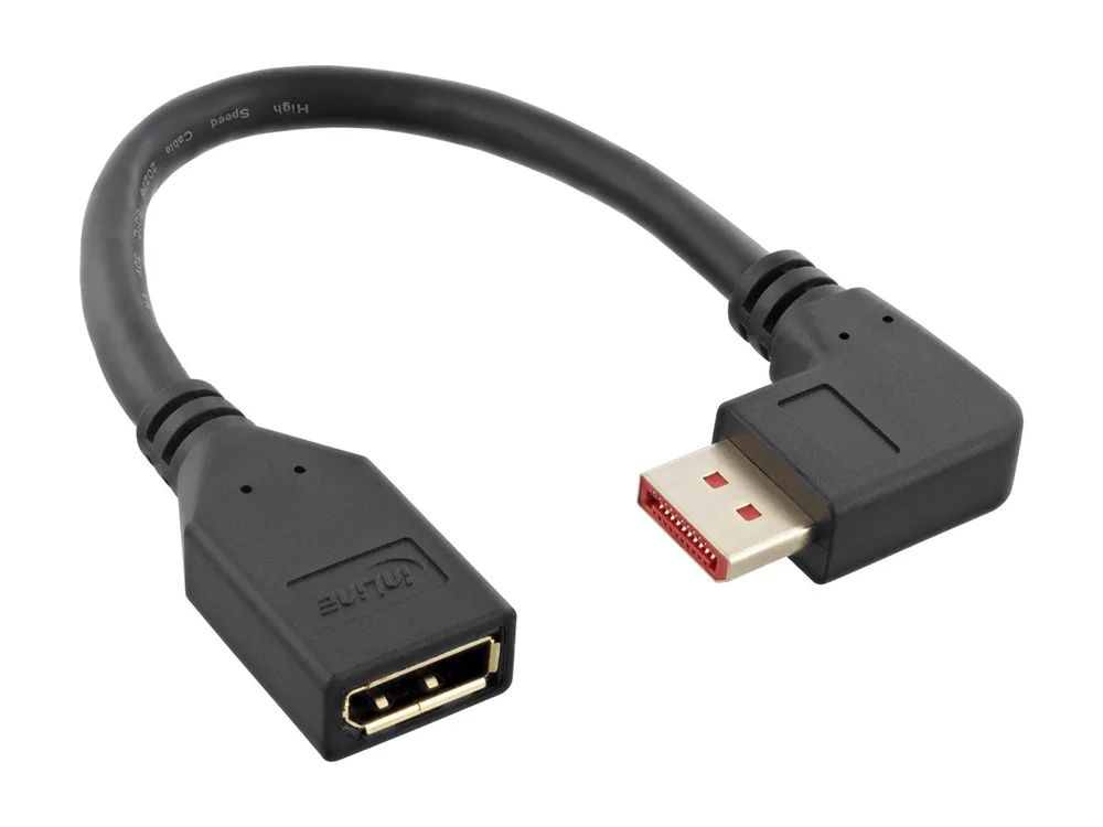 InLine DisplayPort 1.4 Adapterkabel ST/BU - 8K4K - rechts gewinkelt