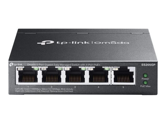 TP-LINK Switch 5x GE ES205GP 4-Port PoE+ - Switch - 4-Port