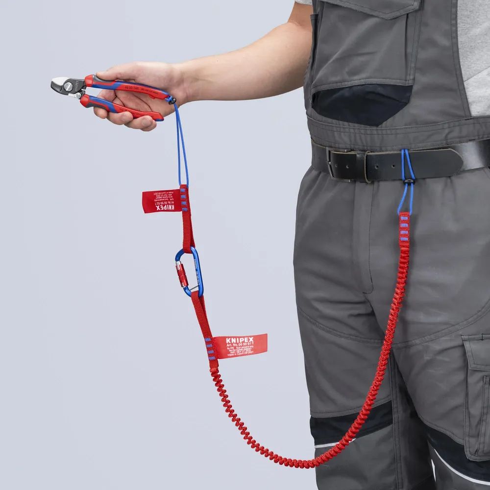 KNIPEX Kabelschere mit Öffnungsfeder mit Comfort-Griffen brüniert 165 mm