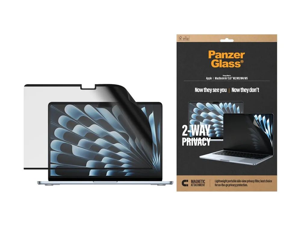 PanzerGlass Magnetic 2-Way Privacy Film Displayschutz Macbook Air 13.6" M2| M3|
