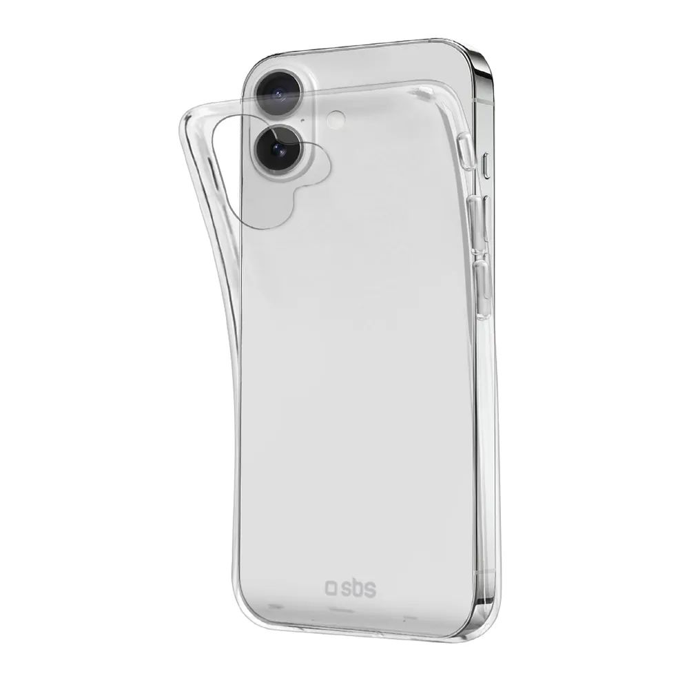 SBS RE-SKINNY recyceltes Case für iPhone 16 PLUS, transparent