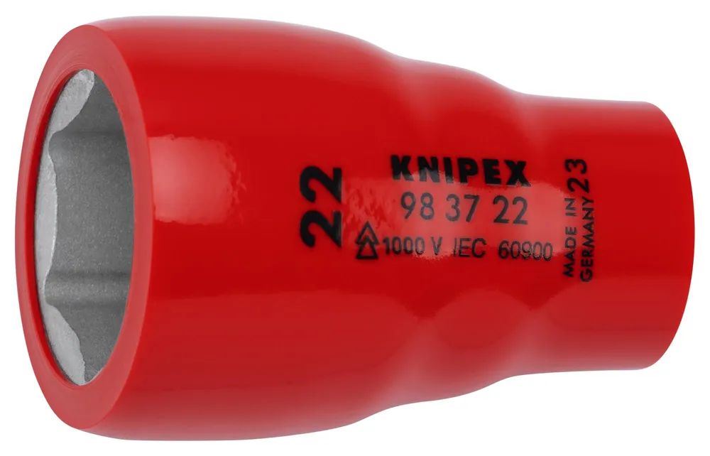 KNIPEX Steckschlüsseleinsatz für Sechskantschrauben mit Innenvierkant 3/8" 49 mm