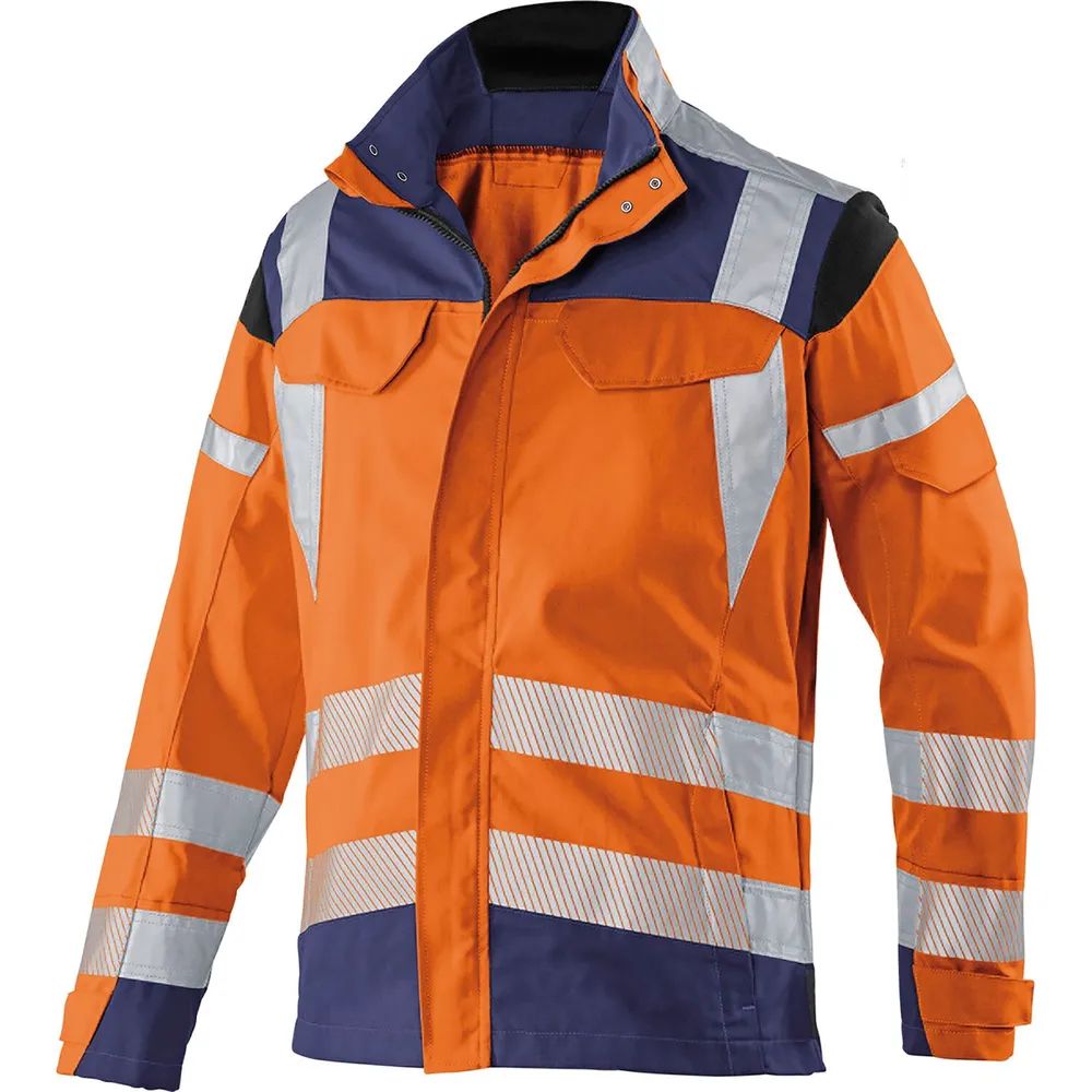 KÜBLER Warnschutzjacke Reflectiq orange/dunkelblau 50