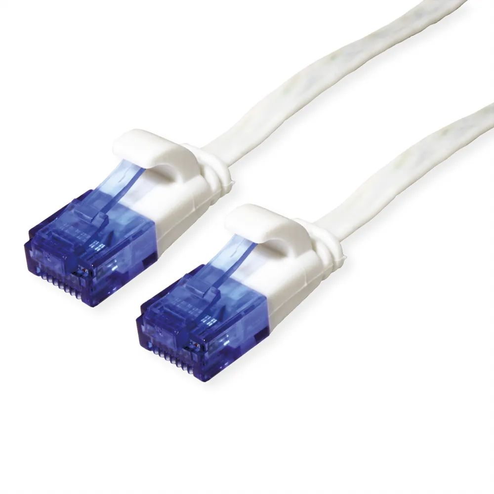 VALUE Patchkabel Cat.6A (Class EA) UTP, extra-flach, weiß, 5 m