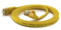 WANTEC Flaches CAT6A FTP Patchkabel - 1 m - Cat6a - F/UTP (FTP) - RJ-45 - RJ-45 - Gelb