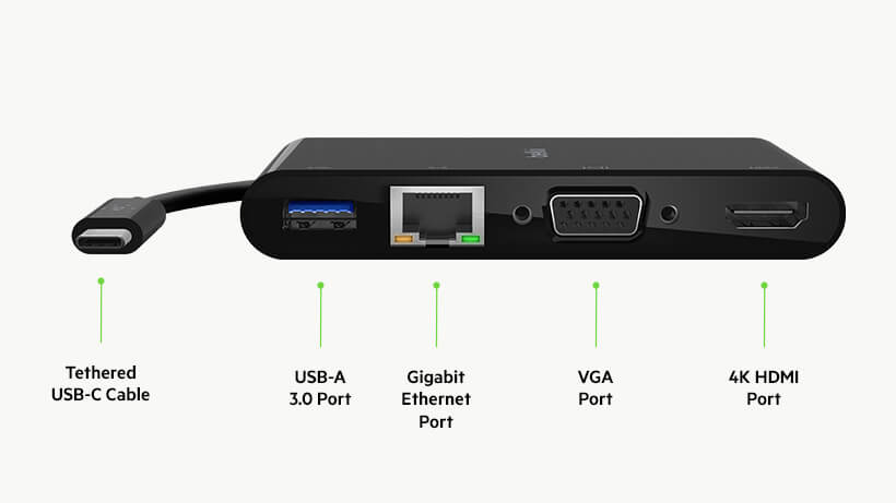 Belkin Multimedia- und Ladeadapter - USB-C