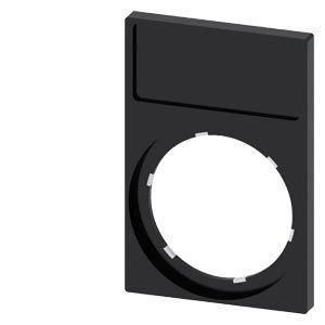 SIEMENS EP Schildträger, flach, unten eckig, sw, für Schild 12,5 x 27mm