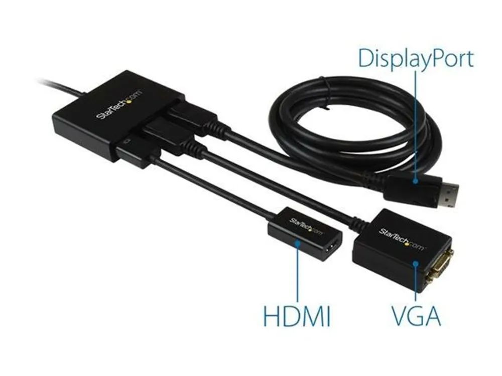 StarTech.com 3-Port Multi Monitor Adapter - DisplayPort 1.2 MST-Hub auf Dual 4K 30Hz & 1x 1080p - Video-Splitter für den erweiterten Desktop-Modus nur auf Windows-PCs - DP auf 3x DP-Monitore (MSTDP123DP)