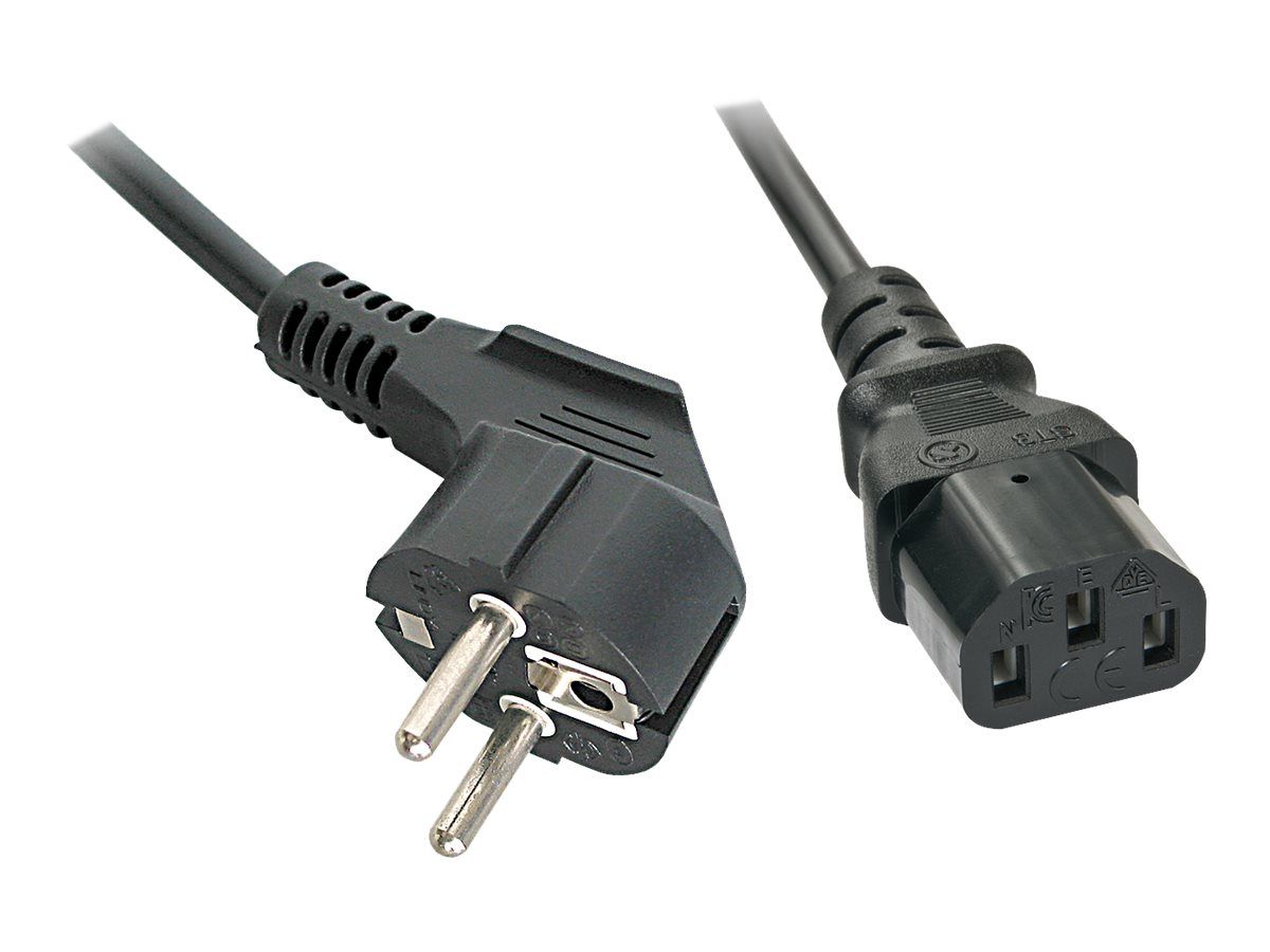 Lindy Stromkabel - power CEE 7/7 (M) gewinkelt zu power IEC 60320 C13