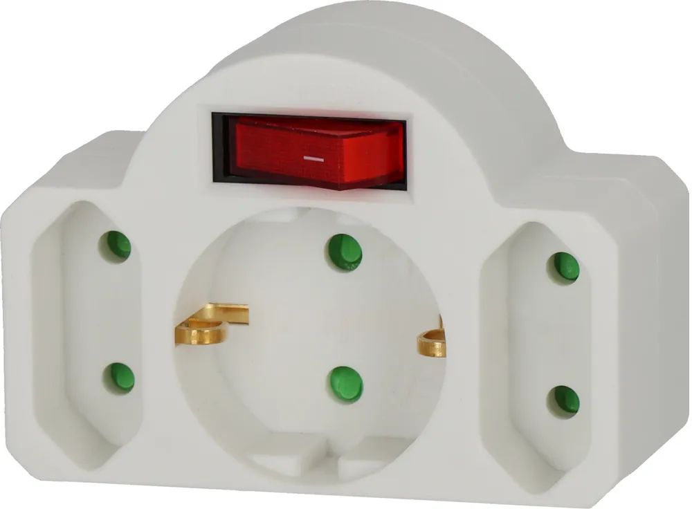 Brennenstuhl Adapterstecker Schutzkontakt+2xEuro