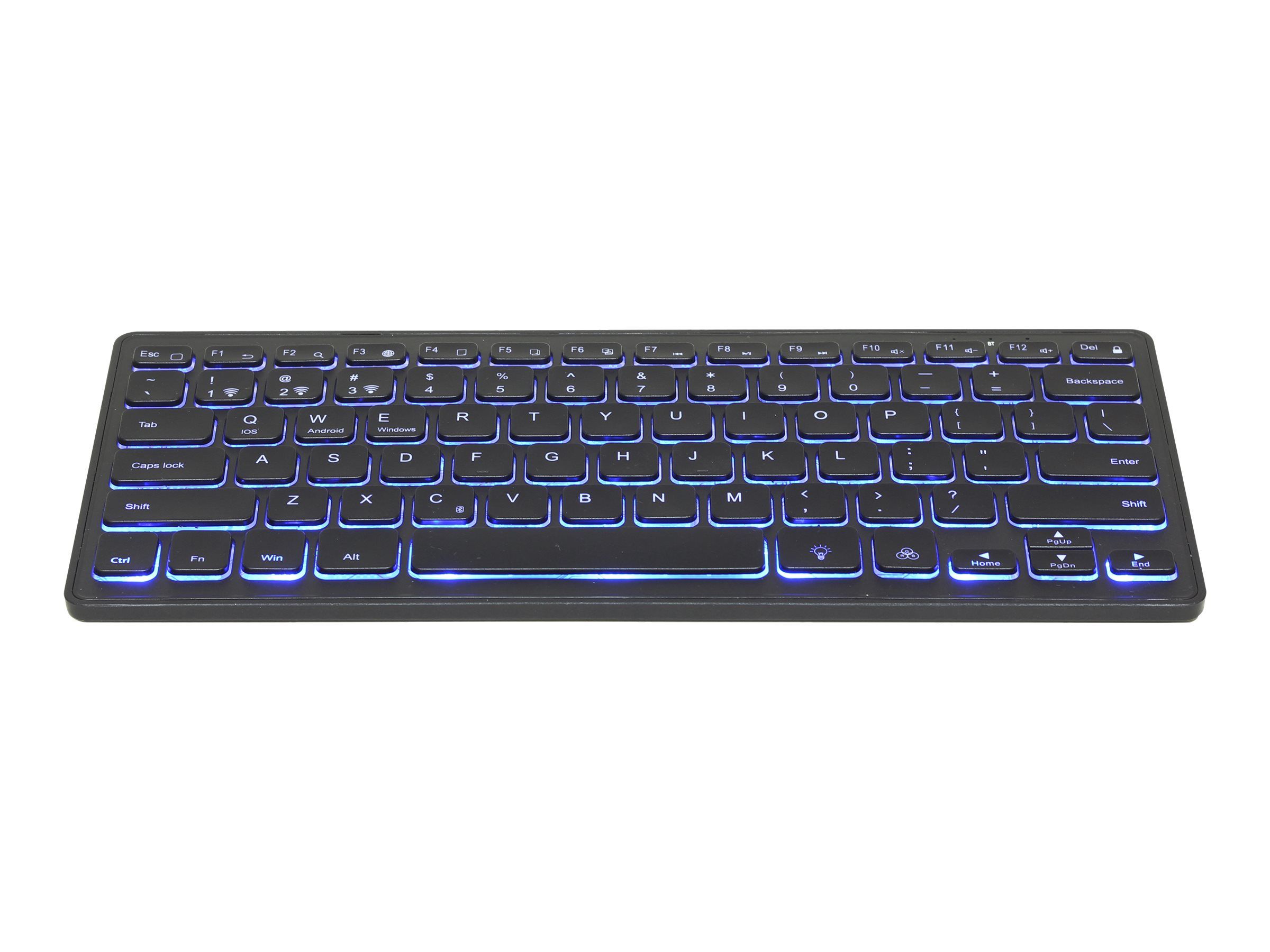 Gembird KB-BTRGB-01-DE - Tastatur - Hintergrundbeleuchtung