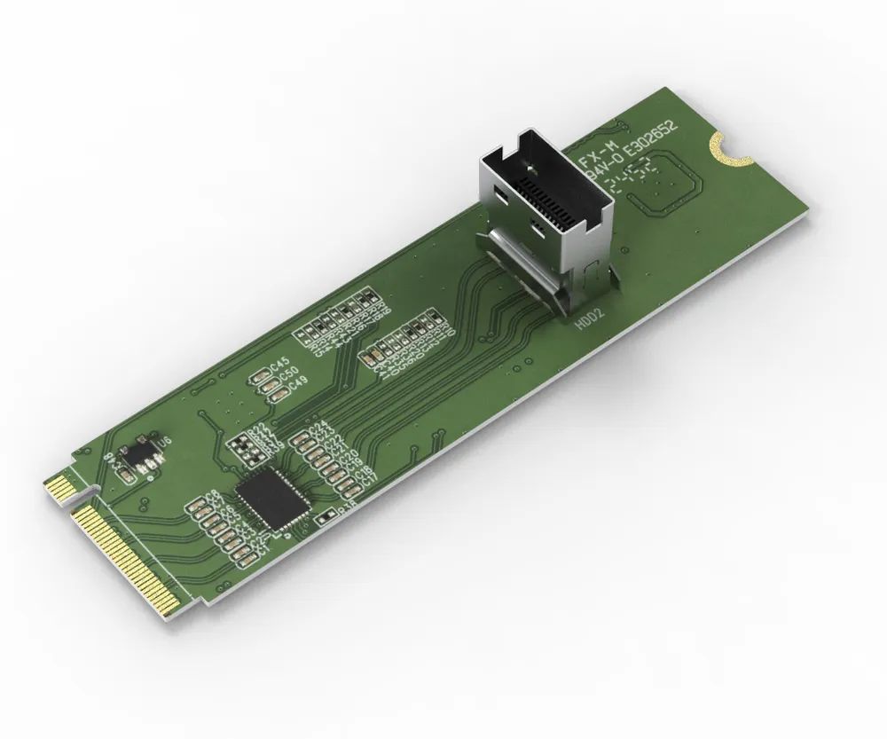 Icy Dock Adapter M.2Nvme->SlimSAS-4i mit Redriver M.2 NVMe PCIe 4.0
