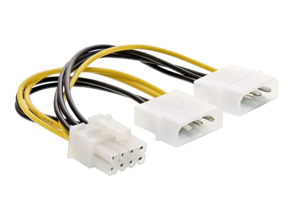 InLine Stromadapter intern - 2x 4pol zu 8pol für PCIe (PCI-Express) Grafikkarten