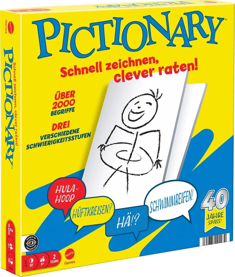 Mattel GmbH Pictionary Familienbrettspiel