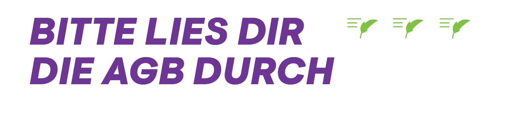 Bitte lies dir die AGB durch