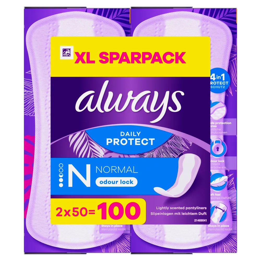 always Slipeinlage Daily Protect Normal mit leichtem Duft Duo BigPack 100