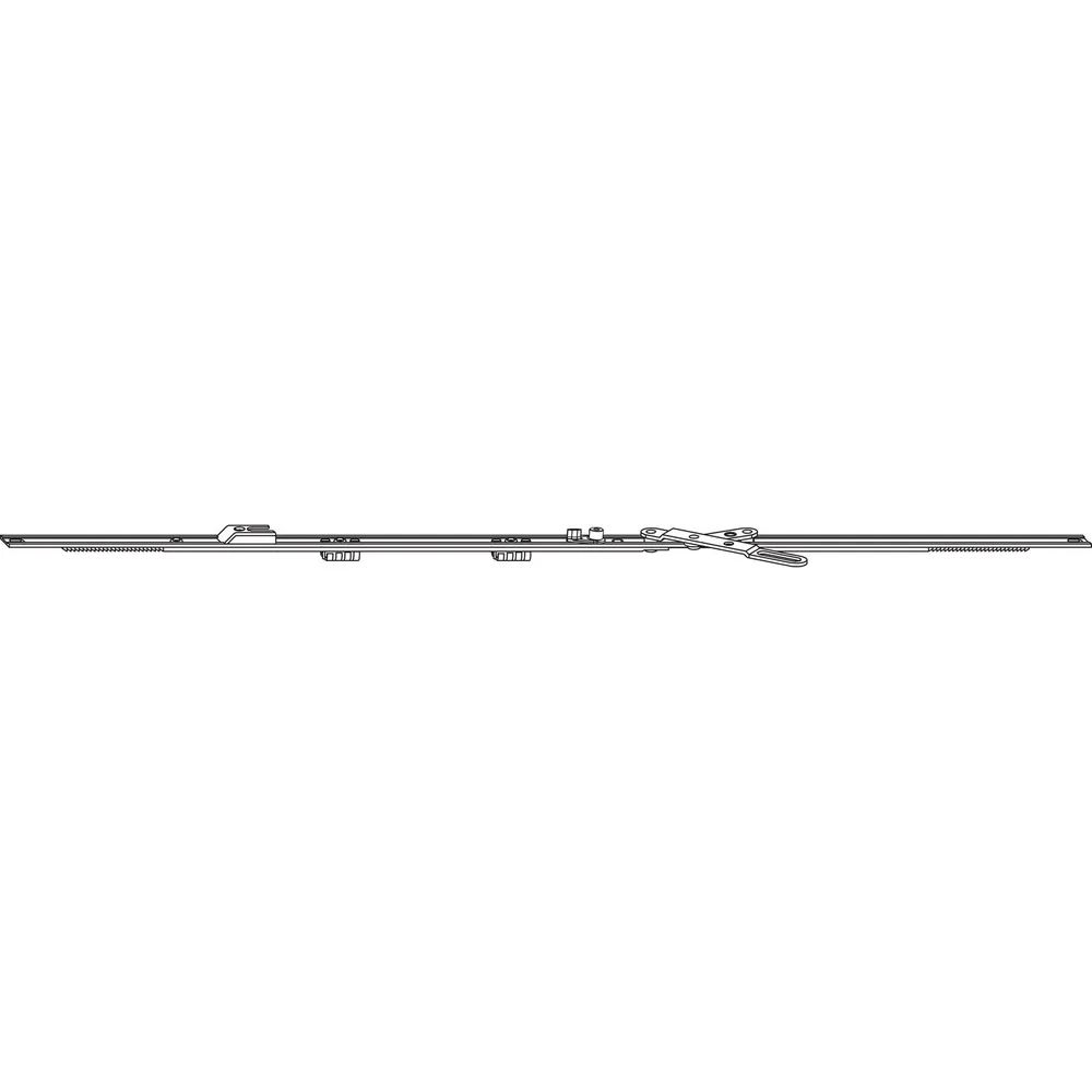 ROTO NT/NX Stulpflügelgetriebe mittig/variabel L= 630 mm silber