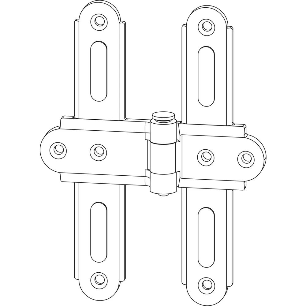 MACO RUSTICO Ladenmittelkreuzband, Versatz 0-25mm, Abstand 13mm, schwarz
