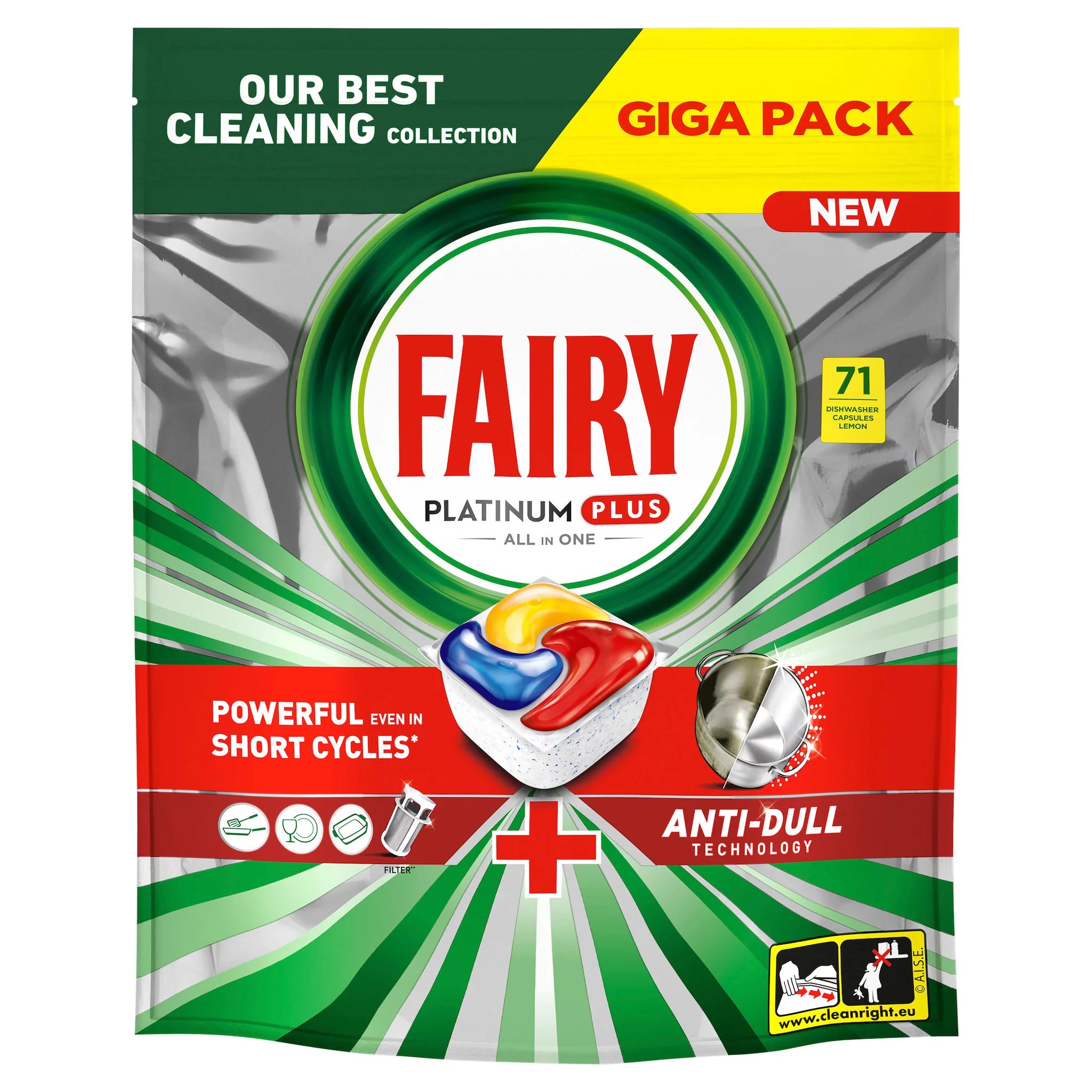 Fairy Tabs Platinum Plus Zitrone, 71 Stk.