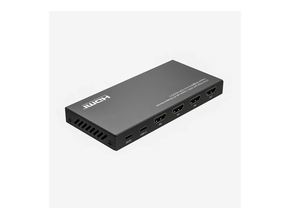 MicroConnect 8Ka60Hz USB-C and HDMI Switch 4x1 HDCP 2.3 w/Remote - USB Typ C