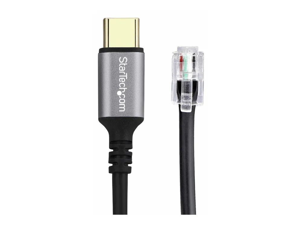 StarTech.com USB-C to RJ9 Adapter for Office Phone Handset or Wired/Wireless Headset, Use Existing Landline Hardware, 6ft/1.8m, For Laptop/Desktop Computer/Mobile