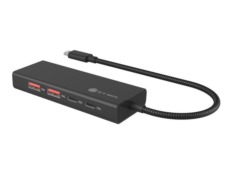 ICY BOX IB-HUB1436-CPD - Hub - 2 x USB-C 3.2 Gen 2 + 2 x USB 3.2 Gen 2