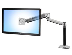 Ergotron LX HD Sit-Stand - Befestigungskit (Gelenkarm, Stange, VESA-Adapter, Tisch-Klemme, Befestigung für Kabeldurchgang)