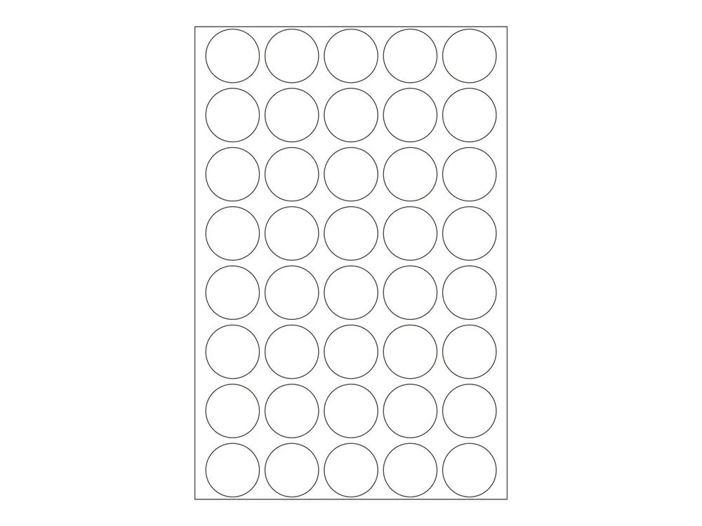 HERMA Verschlussetiketten - 19 mm diameter - durchsichtig - Polyester (Packung mit 640)