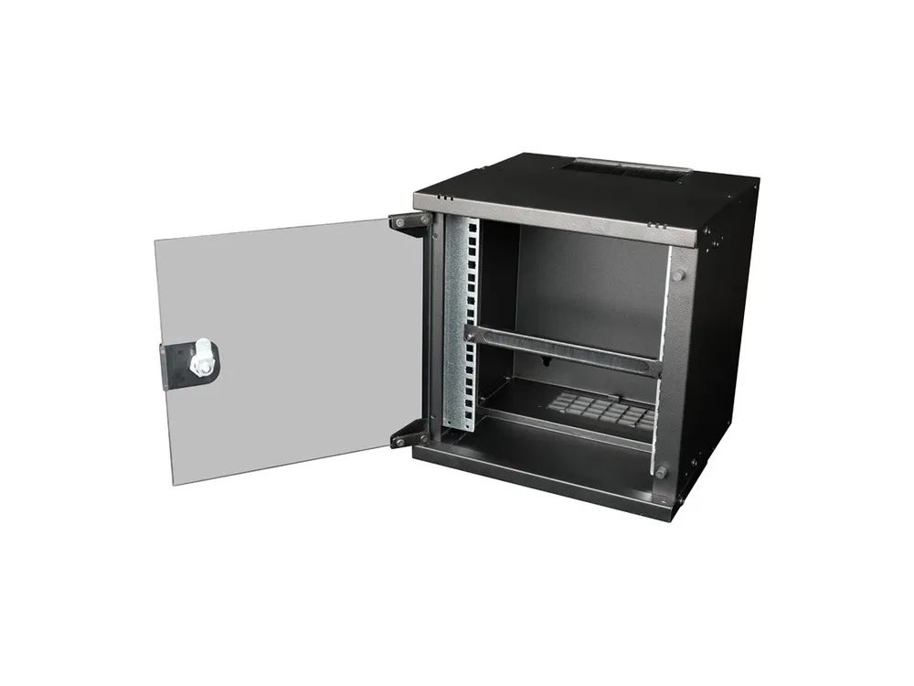 ROLINE Kabeleingangsplatte für Rack - mit Bürstenstreifen - Jet Black, RAL 9005 - 0.5U - 25.4 cm (10")