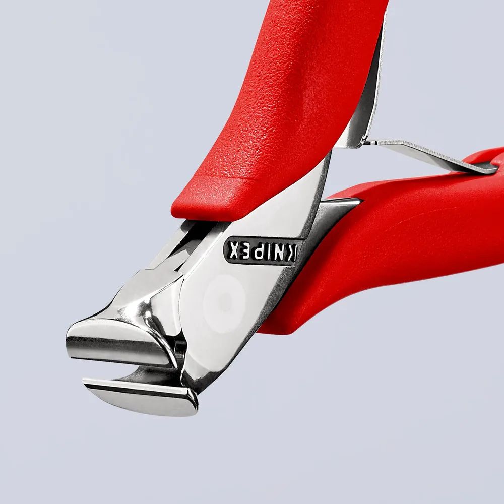 KNIPEX Elektronik-Vornschneider mit rutschhemmenden Kunststoff-Hüllen 115 mm