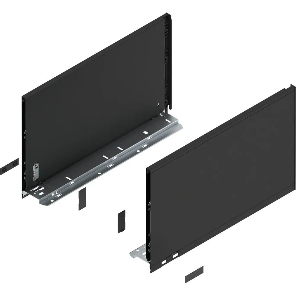 BLUM LEGRABOX pure Zarge Höhe F, NL 400, Carbonschwarz-matt